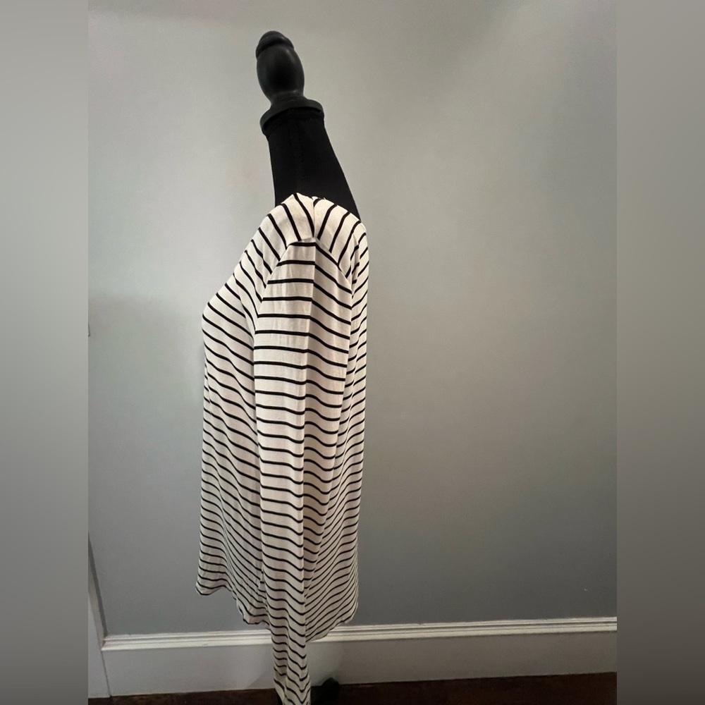Gap Striped Black and White Long Sleeve Shirt - Picture 4 of 7
